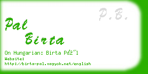 pal birta business card